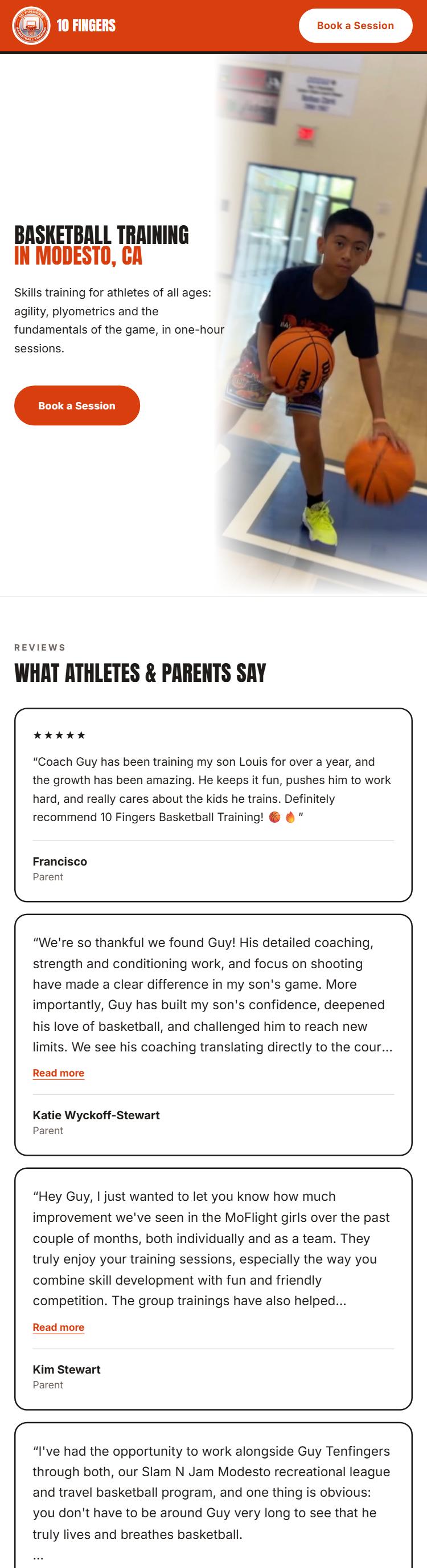 10 Fingers Basketball Training&rsquo;s site